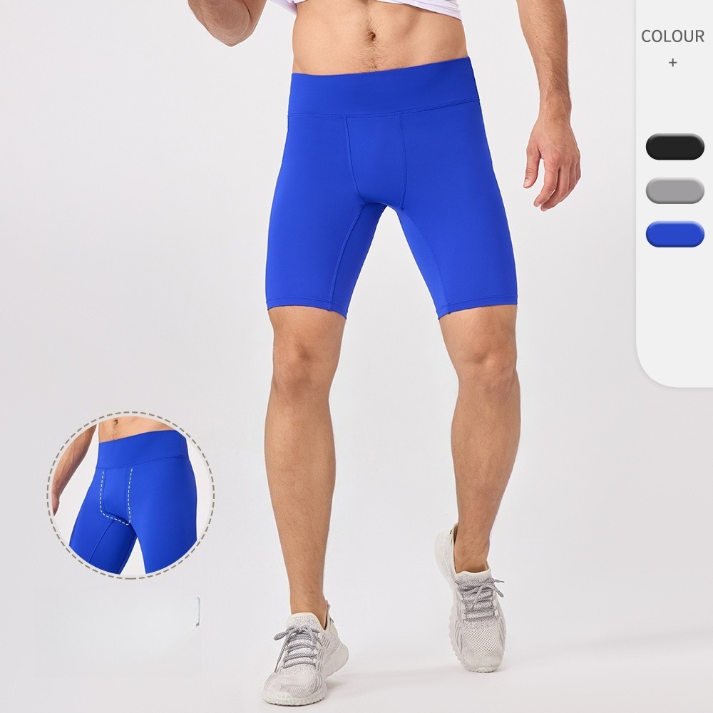 Yoga Fitness Stretching - Shorts de Compressão Masculinos de 5