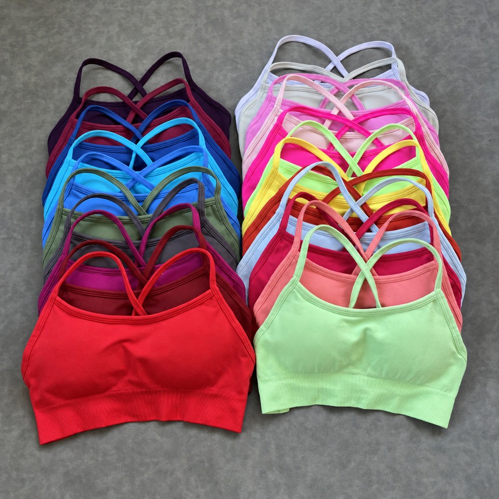 Yoga Fitness Stretching - Sutiã Esportivo Acolchoado Sem Costura com