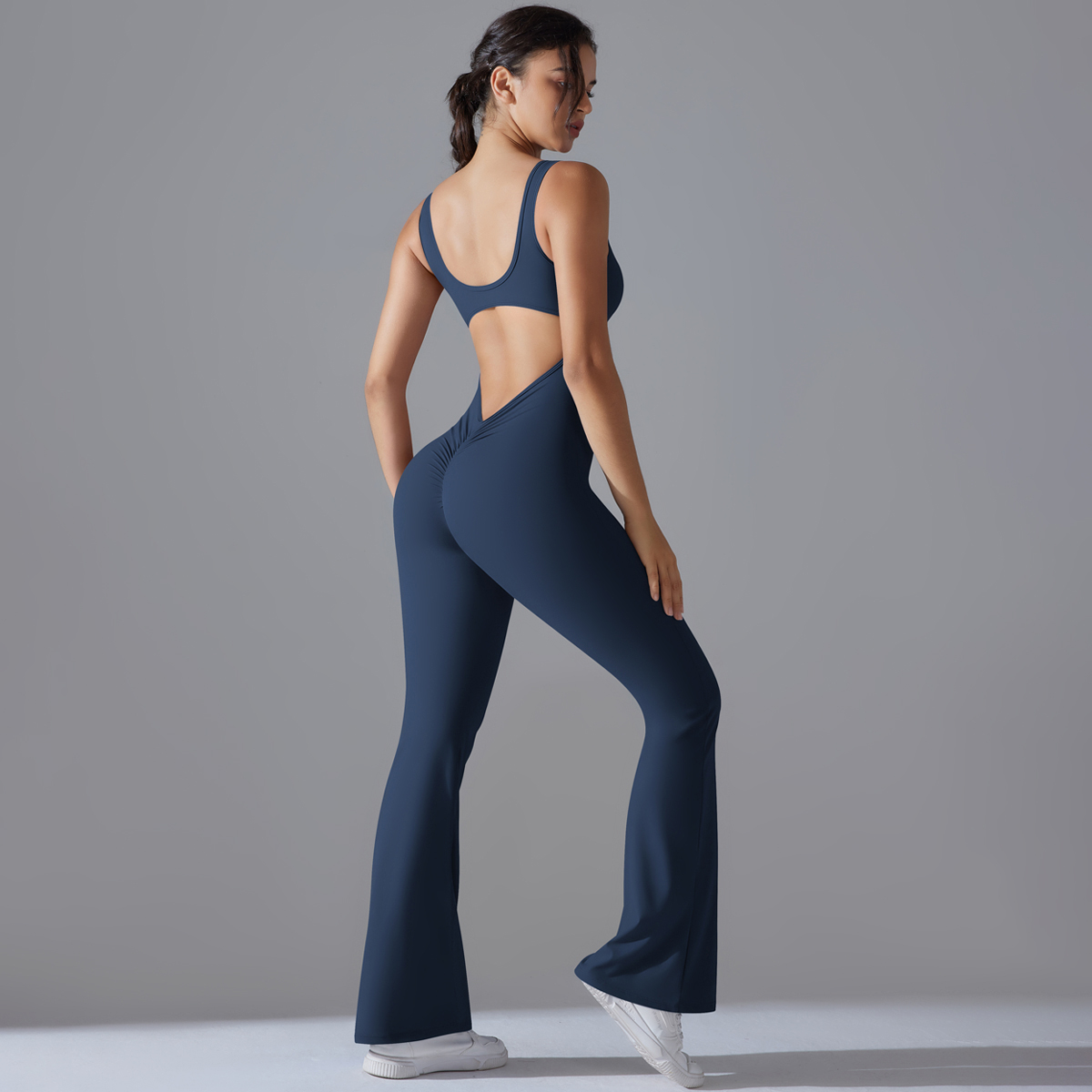 Sexy voltar v macacão conjunto - Yoga Fitness Stretching avaliação e preço