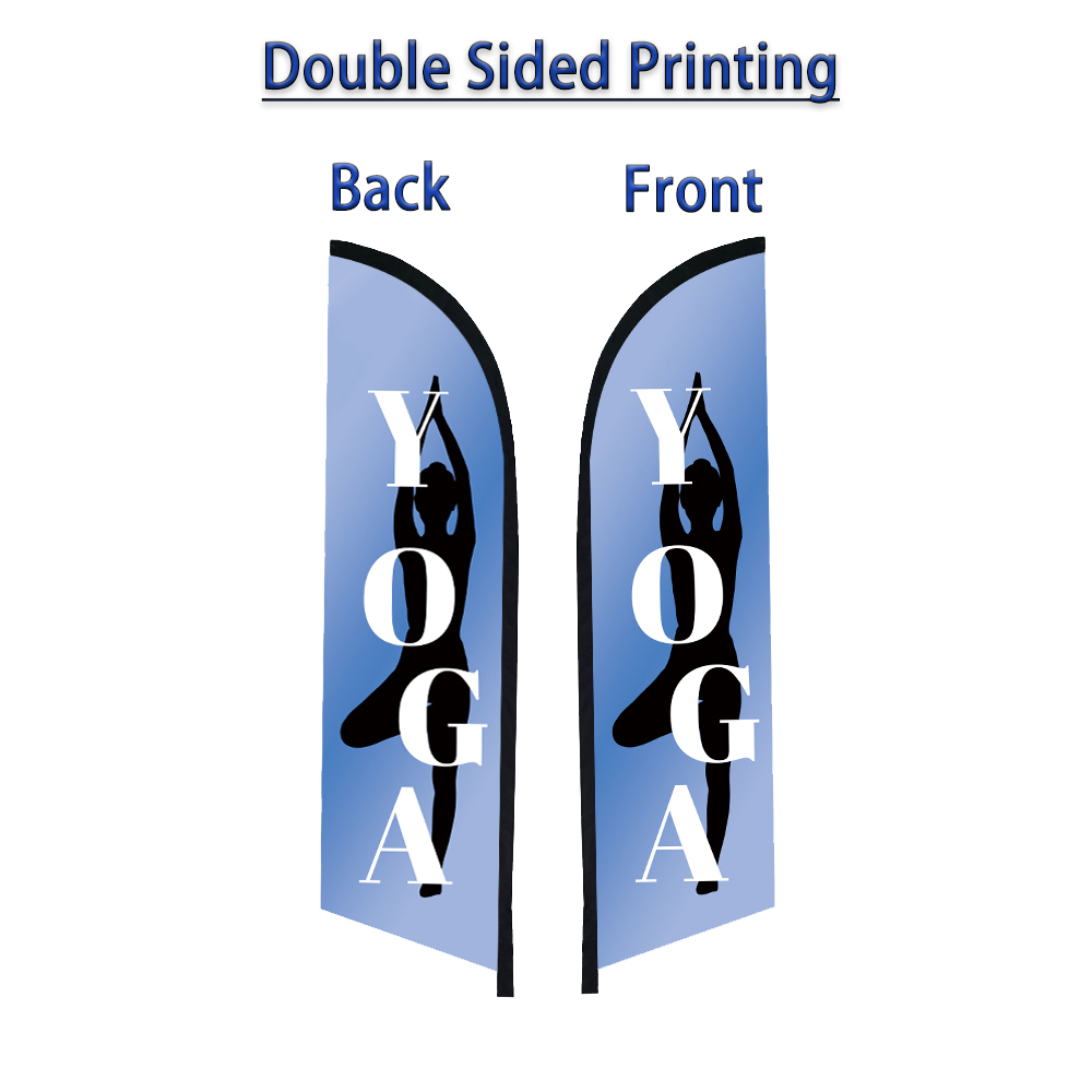 Bandeira de yoga dupla face pe - Yoga Fitness Promotion avaliação e preço