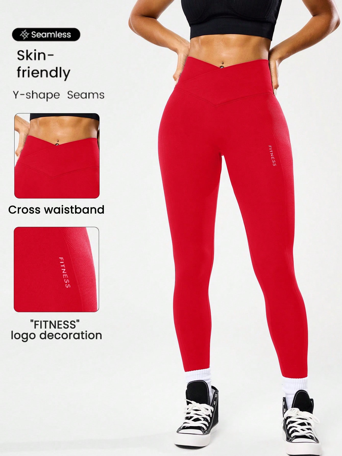 Leggings de ioga sem costura d - Yoga Fitness Stretching avaliação e preço