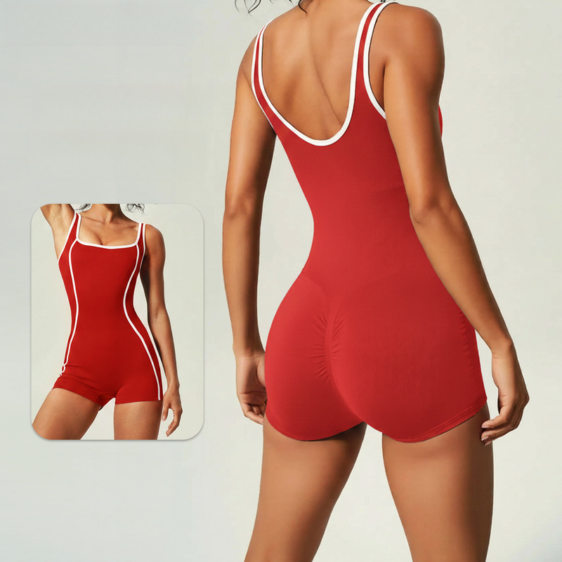 Macacão de Yoga com Bloqueio d - Yoga Fitness Jumpsuit avaliação e preço